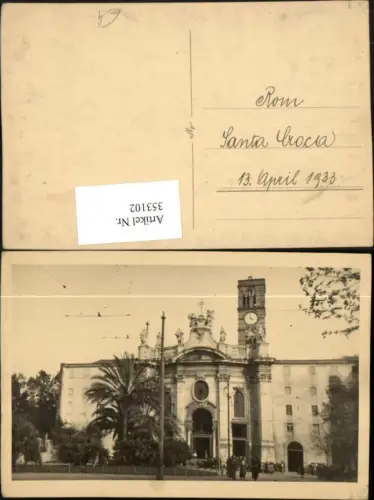 353102,Foto AK Lazio Roma Rom Santa Croca Kirche