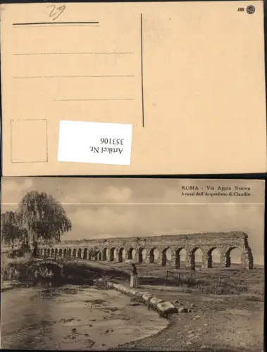 353106,Lazio Roma Rom Via Appia Nuova Avanzi dell Acquedotto di Claudio Aqua