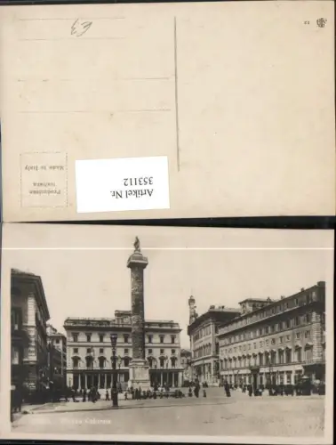 353112,Lazio Roma Rom Piazza Colonna Platz Säule