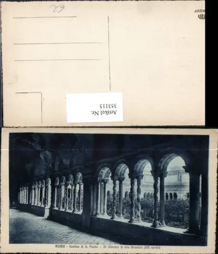 353115,Lazio Roma Rom Basilica di S. Paolo Il Chiostro di Stile Bizantino Kloster Arkaden