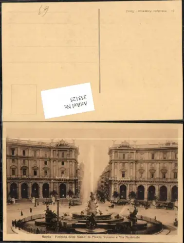 353125,Lazio Roma Rom Fontana delle Naiadi in Piazza Termini e Via Nazionale Brunnen