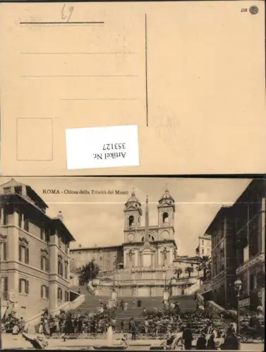 353127,Lazio Roma Rom Chiesa della Trinita di Monti Kirche Obelisk Stiegen