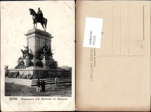 371211,Lazio Roma Rom Monumento a G. Garibaldi sul Gianicolo Denkmal