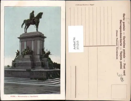 371215,Lazio Roma Rom Monumento a Garibaldi Denkmal Statue