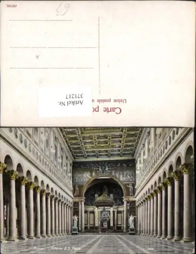 371217,Lazio Roma Rom S. Paolo Interno Kirche Innenansicht