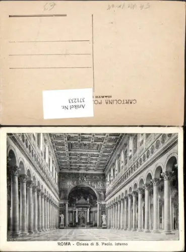 371233,Lazio Roma Rom Chiesa di S. Paolo Interno Kirche Innenansicht