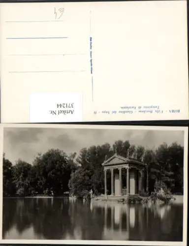371244,Lazio Roma Rom Villa Borghese Giardino del Lago Ill Tempietto di Esculapio Tempel