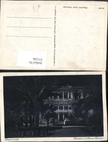 371246,Lazio Roma Rom b. Nacht Giardino in Piazza Cavour Denkmal