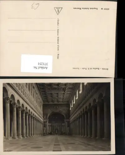371251,Lazio Roma Rom Basilica di s. Paolo Interno Kirche Innenansicht