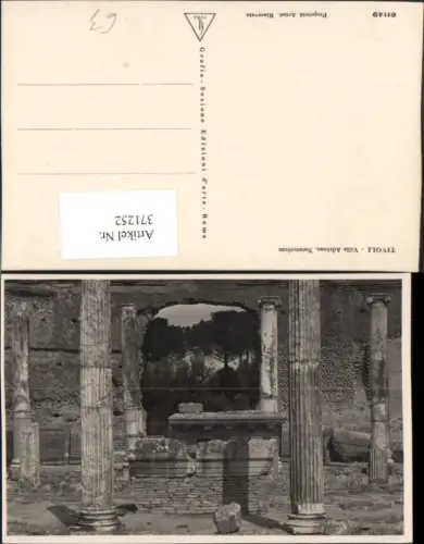 371252,Lazio Roma Tivoli Villa Adriana Natatorium Säulen