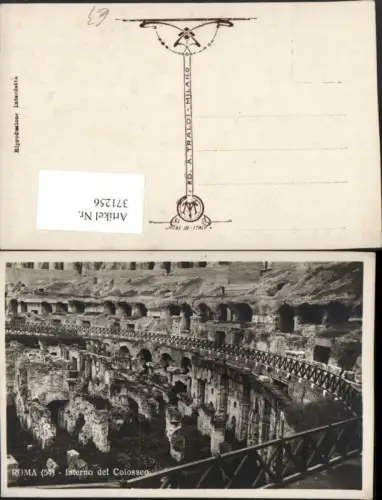 371256,Lazio Roma Rom Interno del Colosseo Kolosseum