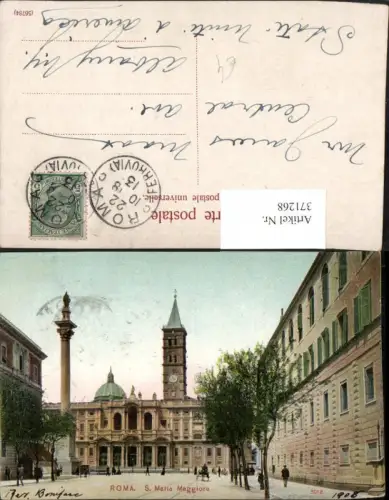 371268,Lazio Roma Rom S. Maria Maggiore Kirche Säule Straßenansicht