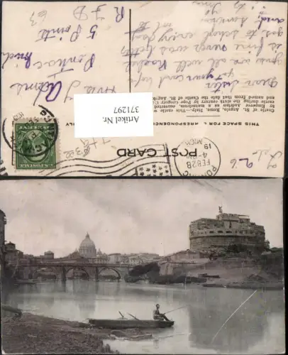 371297,Lazio Roma Rom Castel of St. Angelo Engelsburg Brücke Fischer Boot