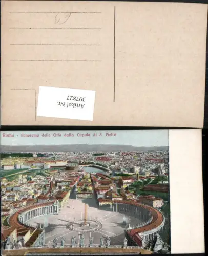 397827,Lazio Roma Rom Panorama della Citta dalla Cupola di S. Pietro Petersplatz
