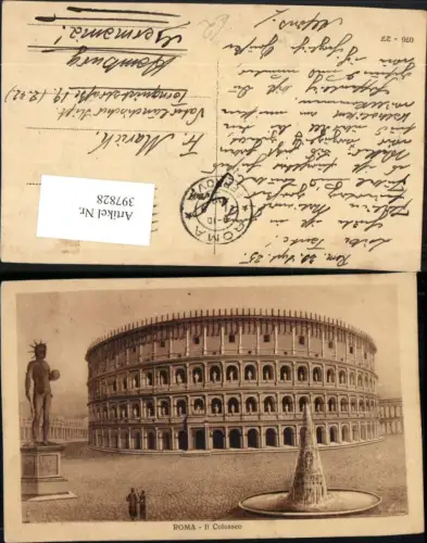 397828,Lazio Roma Rom Il Colosseo Kolosseum Brunnen Statue