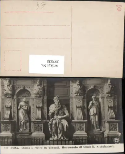 397838,Lazio Roma Rom Chiesa S. Pietro Monumento di Giulio Michelangelo Statuen