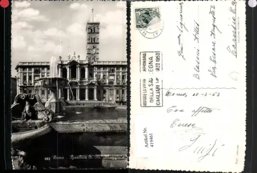419461,Lazio Roma Rom Basilica S. M. Maggiore Kirche Brunnen