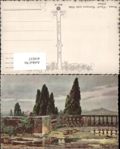 419537,Künstler AK Lazio Roma Tivoli Terrazza nella Villa d'Este Terrasse