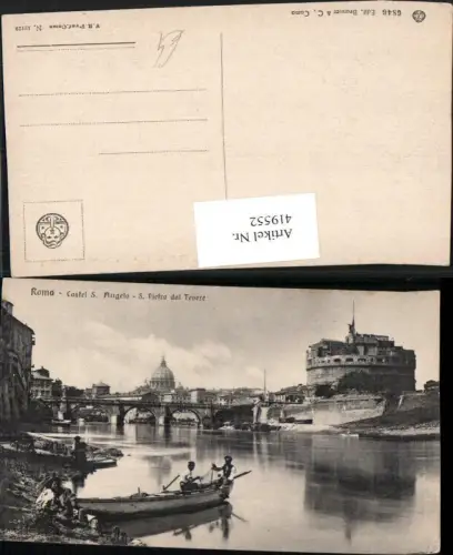 419552,Lazio Roma Rom Castel S. Angelo S. Pietro dal Tevere Engelsburg Brücke Fischer