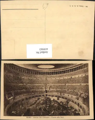 419563,Lazio Roma Rom Interno del Colosseo Caccia alle fiere Kolosseum