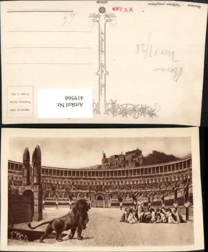 419566,Lazio Roma Rom Ultima preghiera Kolosseum Löwe