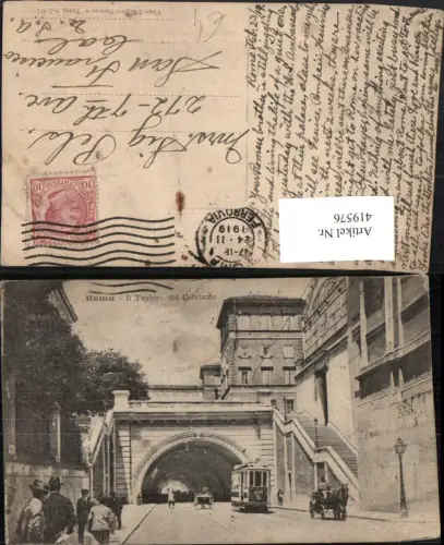 419576,Lazio Roma Rom Il Traforo del Quirinale Tunnel Straßenansicht Straßenbahn Nr. 303