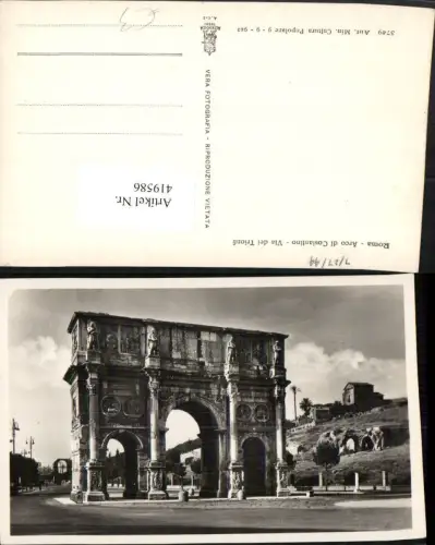 419586,Lazio Roma Rom Arco di Costantino Via di Trionfi Konstantinsbogen Torbogen