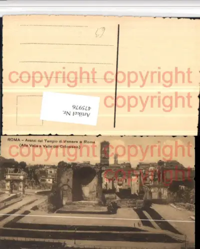 475976,Roma Rom Avanzi del Tempio di Venere e Roma Tempel
