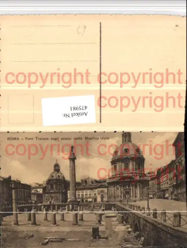 475981,Roma Rom Foro Traiano cogli avanzi della Basilica Ulpia Kirche