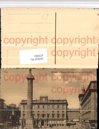 475982,Roma Rom Piazza Colonna e Colonna Antonia Säule