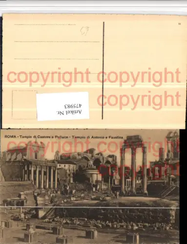 475983,Roma Rom Tempio di Castore e Polluce Tempio Antonio Faustina Tempel