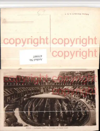 475997,Roma Rom Anfiteatro Flavio o Colosseo coi nuovi scavi Amphitheater