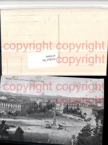 475999,Roma Rom Piazza del Popolo vista dal Pincio Teilansicht Platz