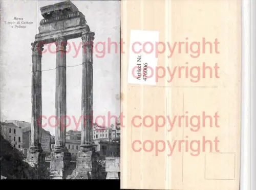 476006,Roma Rom Tempio di Castore e Polluce Säulen