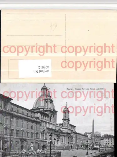 476012,Roma Rom Piazza Navona Circo Agonale Platz Kirche