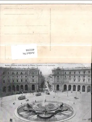 493394,Lazio Roma Rom Fontana Naiadi in Piazza Termini Brunnen