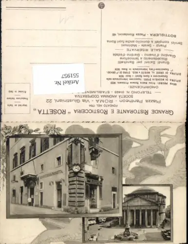 551957,Rom Roma Ristorante Rosticceria Rosetta Piazza Pantheon