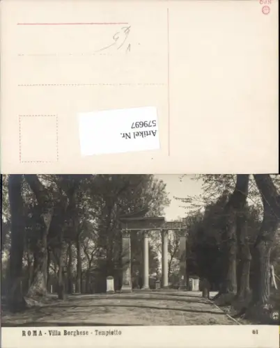 579697,Lazio Rom Roma Villa Borghese Templetto pub NPG 61