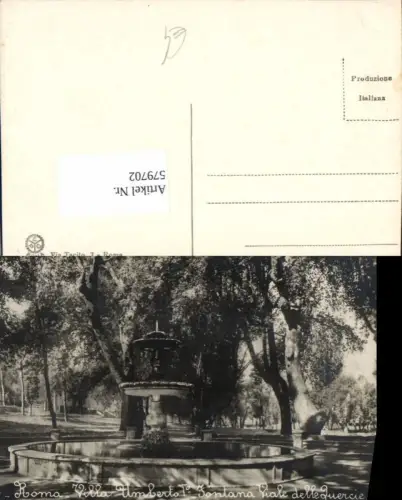 579702,Lazio Rom Roma Villa Umberto Fontana Brunnen