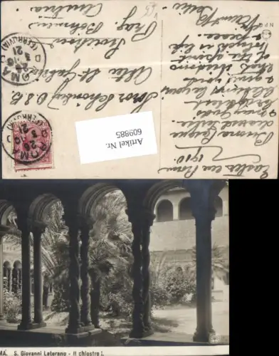 609885,Foto-AK Rom Roma San Giovanni Laterano chiostra pub NPG