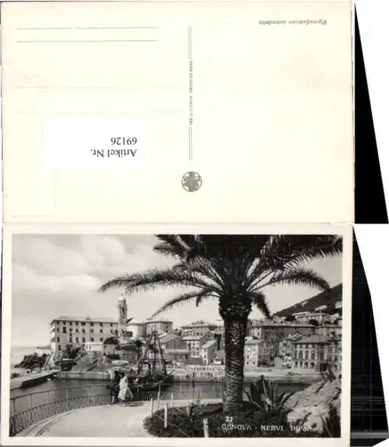 69126,Genova Genua Nervi Hafen Porto Palme