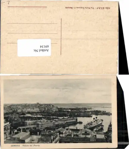 69134,Genova Genua Totale vom hafen