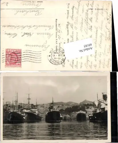 69185,Genova Genua Hafen Schiffe 1930