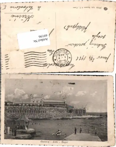 69196,Genova Genua Lido Bagni Badeplatz