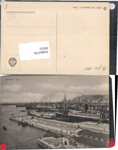 69251,Genova Genua Porto Hafen Schiffe 1924