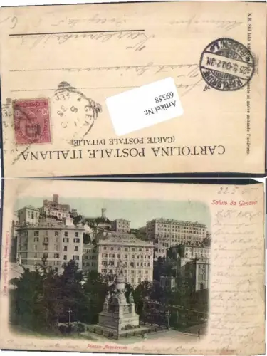 69358,Genova Genua Piazza Acquaverde 1900