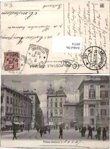 69374,Genova Genua Piazza Umberto 1906