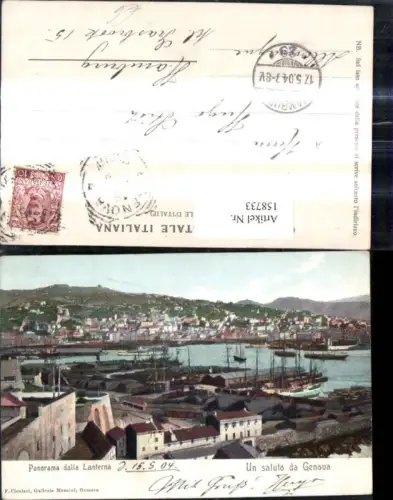 158733,Liguria Genova Genoua Genua Panorama dalla Lanterna