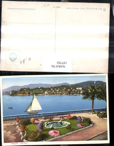 197703,Liguria Rapallo Giardini Partie Segelboot