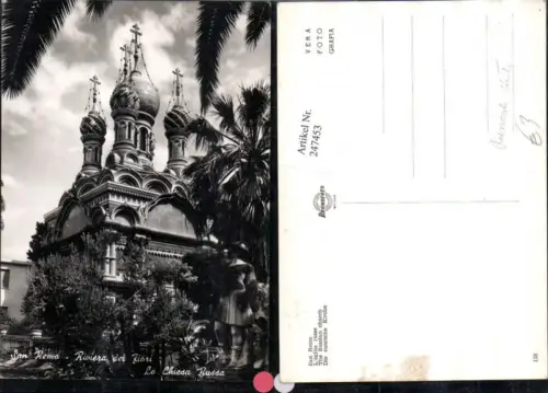 247453,Liguria Imperia San Remo Riviera d Fiori La Chiesa Russa Russische Kirche